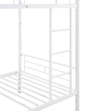 Twin Over Twin Metal Bunk Bed (White)( old sku: MF189201KAA ) - Home Elegance USA