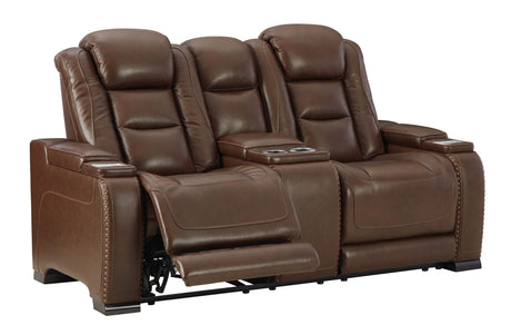 The Man-den - Mahogany - 3 Pc. - Power Sofa, Loveseat, Recliner - Home Elegance USA