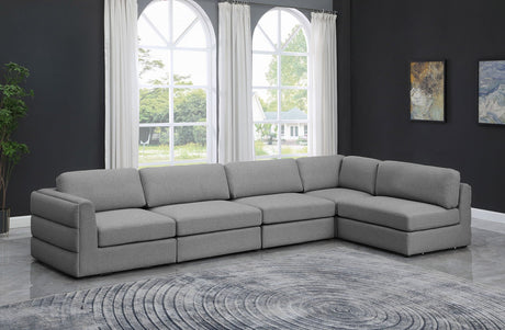 Beckham - Modular Sectional 5 Piece - Gray - Fabric - Home Elegance USA