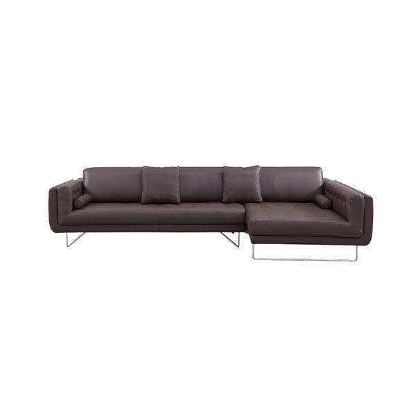 Bruno Premium Leather Sectional In Right Arm Facing - 19001 - Rhfc | J&M | Home Elegance USA