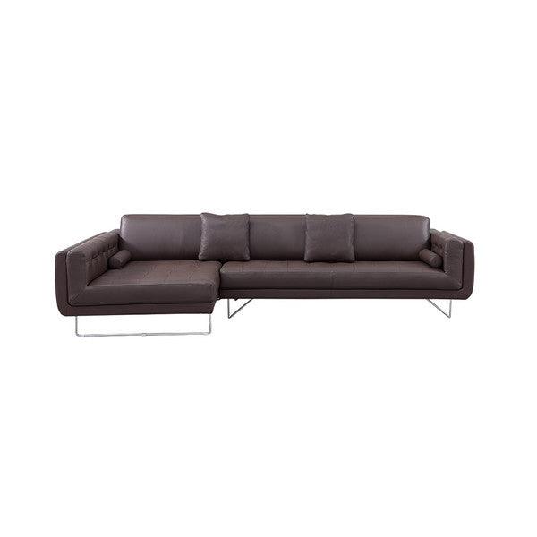 Bruno Premium Leather Sectional In Left Arm Facing - 19001 - Lhfc | J&M | Home Elegance USA