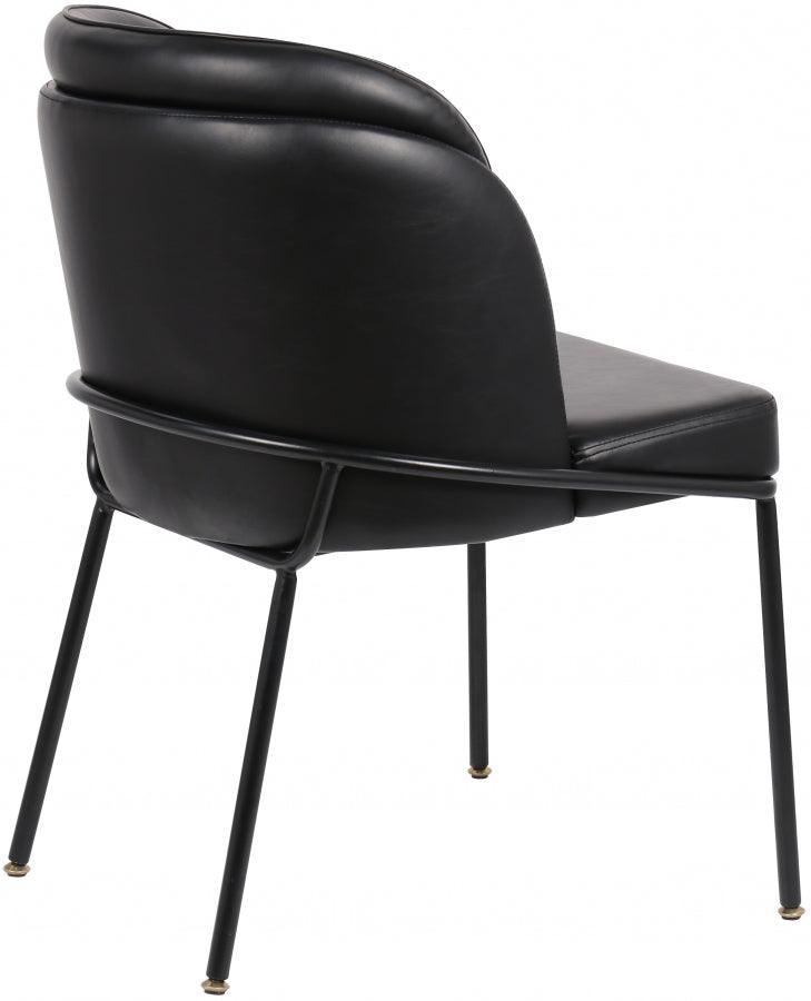 Meridian Furniture - Jagger Faux Leather Dining Chair In Black (Set Of 2) - 883Black-C