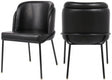 Jagger Faux Leather Dining Chair In Black (Set Of 2) - 883Black-C | Meridian