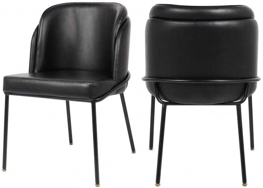 Meridian Furniture - Jagger Faux Leather Dining Chair In Black (Set Of 2) - 883Black-C