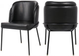 Meridian Furniture - Jagger Faux Leather Dining Chair In Black (Set Of 2) - 883Black-C