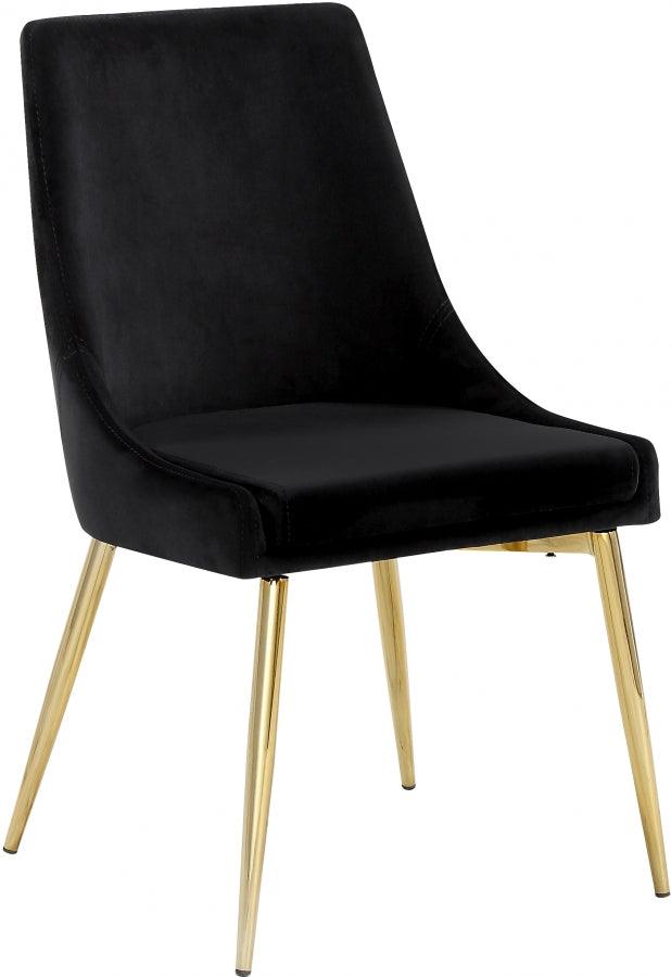 Meridian Furniture - Karina Velvet Dining Chair Set Of 2 In Black - 783Black-C