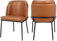 Jagger Faux Leather Dining Chair In Cognac (Set Of 2) - 883Cognac-C | Meridian