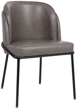 Meridian Furniture - Jagger Faux Leather Dining Chair In Grey (Set Of 2) - 883Grey-C