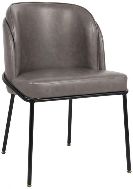 Meridian Furniture - Jagger Faux Leather Dining Chair In Grey (Set Of 2) - 883Grey-C