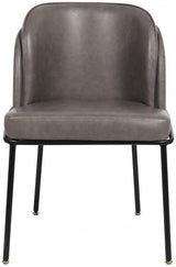 Meridian Furniture - Jagger Faux Leather Dining Chair In Grey (Set Of 2) - 883Grey-C