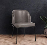 Meridian Furniture - Jagger Faux Leather Dining Chair In Grey (Set Of 2) - 883Grey-C