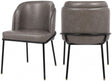 Jagger Faux Leather Dining Chair In Grey (Set Of 2) - 883Grey-C | Meridian