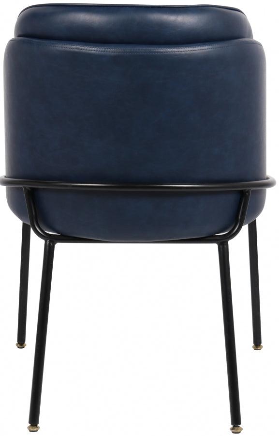 Meridian Furniture - Jagger Faux Leather Dining Chair In Navy (Set Of 2) - 883Navy-C