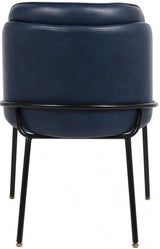 Meridian Furniture - Jagger Faux Leather Dining Chair In Navy (Set Of 2) - 883Navy-C