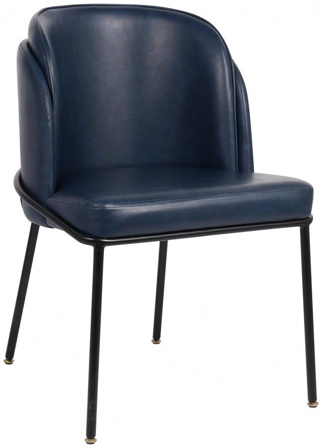 Meridian Furniture - Jagger Faux Leather Dining Chair In Navy (Set Of 2) - 883Navy-C