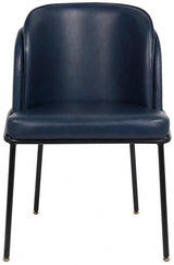 Meridian Furniture - Jagger Faux Leather Dining Chair In Navy (Set Of 2) - 883Navy-C