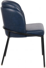 Meridian Furniture - Jagger Faux Leather Dining Chair In Navy (Set Of 2) - 883Navy-C