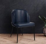 Meridian Furniture - Jagger Faux Leather Dining Chair In Navy (Set Of 2) - 883Navy-C