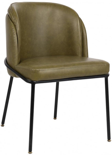 Meridian Furniture - Jagger Faux Leather Dining Chair In Olive (Set Of 2) - 883Olive-C