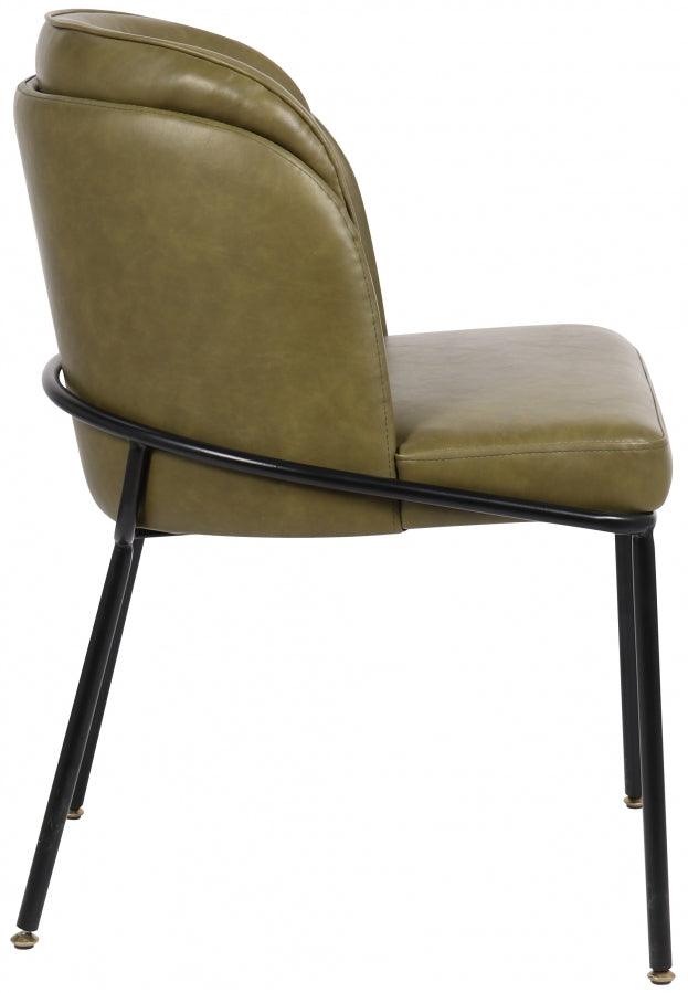 Meridian Furniture - Jagger Faux Leather Dining Chair In Olive (Set Of 2) - 883Olive-C