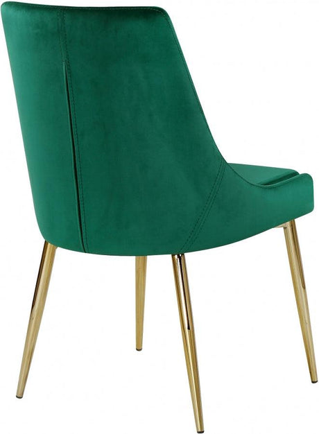 Meridian Furniture - Karina Velvet Dining Chair Set Of 2 In Green - 783Green-C