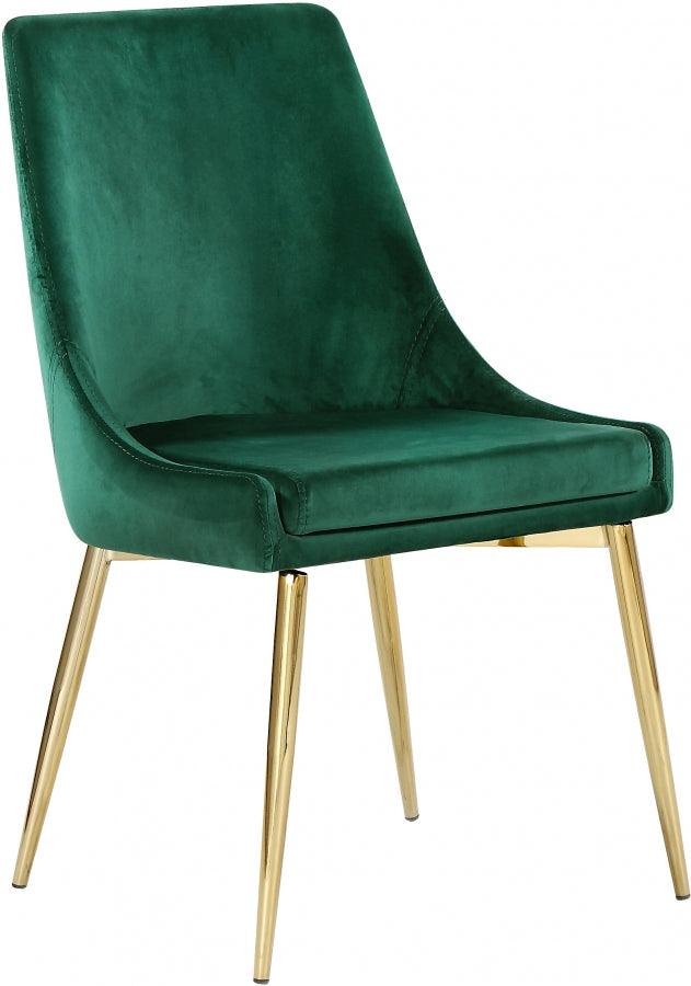 Meridian Furniture - Karina Velvet Dining Chair Set Of 2 In Green - 783Green-C