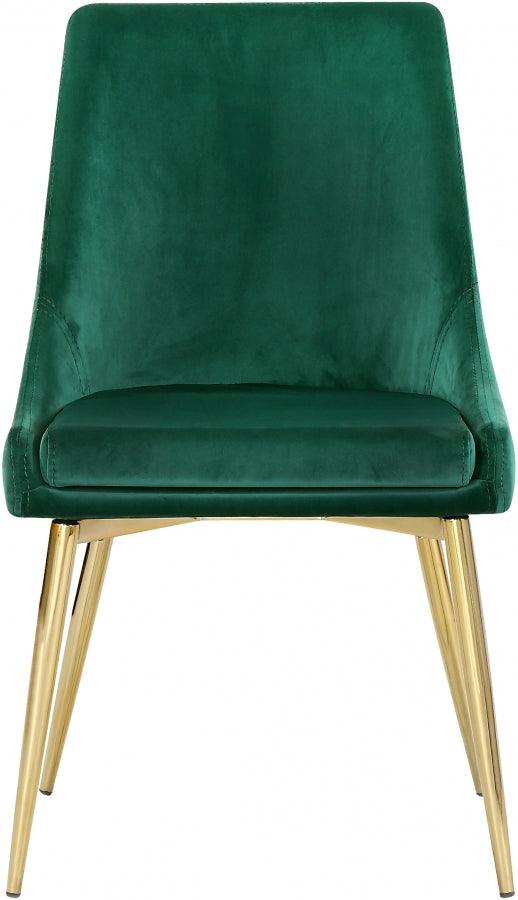 Meridian Furniture - Karina Velvet Dining Chair Set Of 2 In Green - 783Green-C