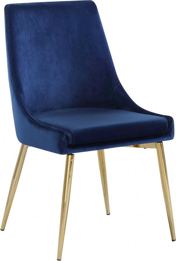 Meridian Furniture - Karina Velvet Dining Chair Set Of 2 In Navy - 783Navy-C