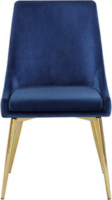 Meridian Furniture - Karina Velvet Dining Chair Set Of 2 In Navy - 783Navy-C