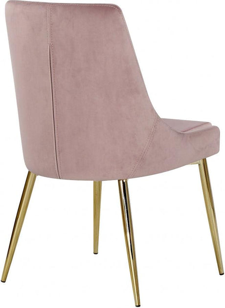 Meridian Furniture - Karina Velvet Dining Chair Set Of 2 In Pink - 783Pink-C