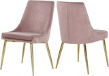 Meridian Furniture - Karina Velvet Dining Chair Set Of 2 In Pink - 783Pink-C