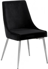 Meridian Furniture - Karina Velvet Dining Chair Set Of 2 In Black - 784Black-C