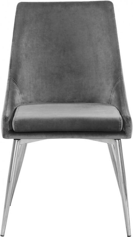 Meridian Furniture - Karina Velvet Dining Chair Set Of 2 In Grey - 784Grey-C