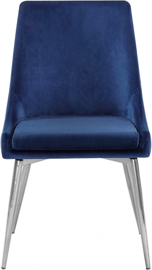 Meridian Furniture - Karina Velvet Dining Chair Set Of 2 In Navy - 784Navy-C