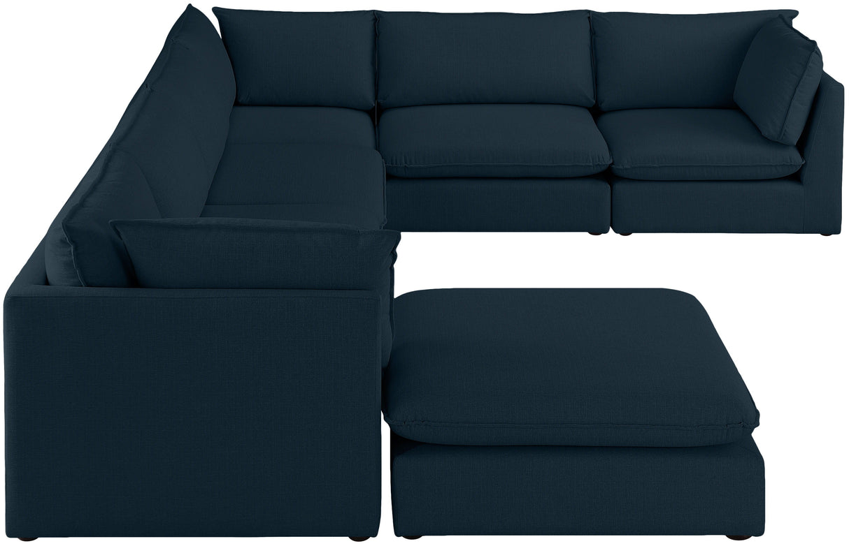 Mackenzie - Modular Sectional 7 Piece - Navy - Home Elegance USA