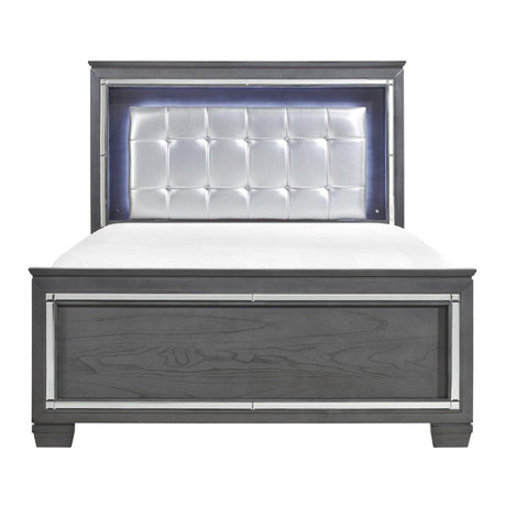 Allura 4 Piece Eastern King Bedroom Set In Grey 1916Kgy-1Ek-4 | Homelegance