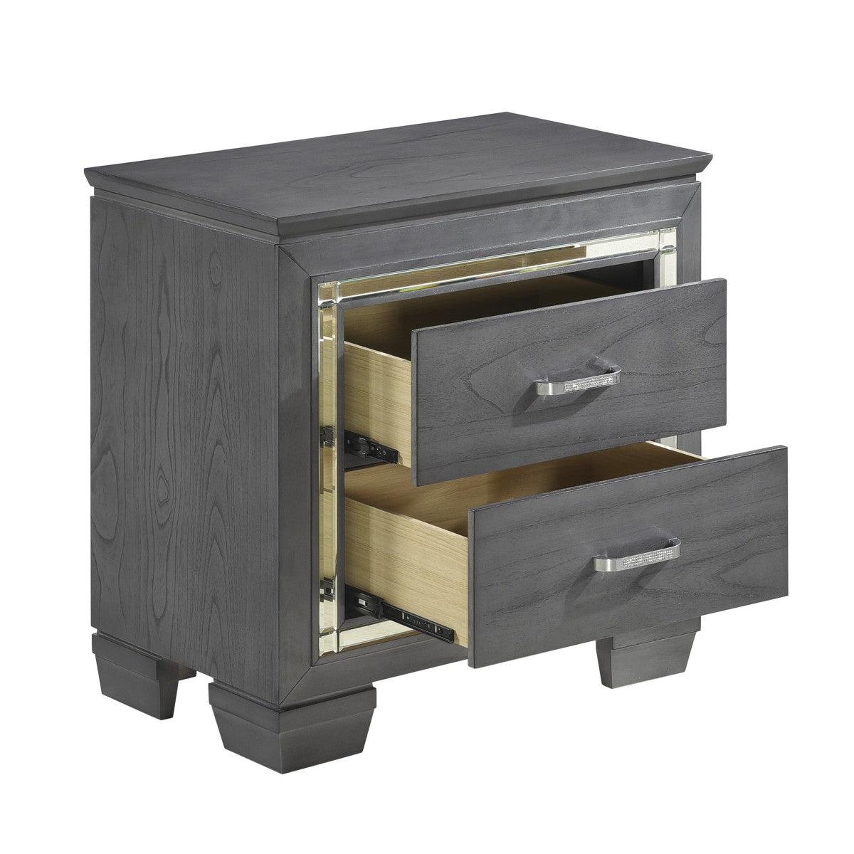 Allura 5 Piece Eastern King Bedroom Set In Grey 1916Kgy - 1Ek - 5 | Homelegance | Home Elegance USA