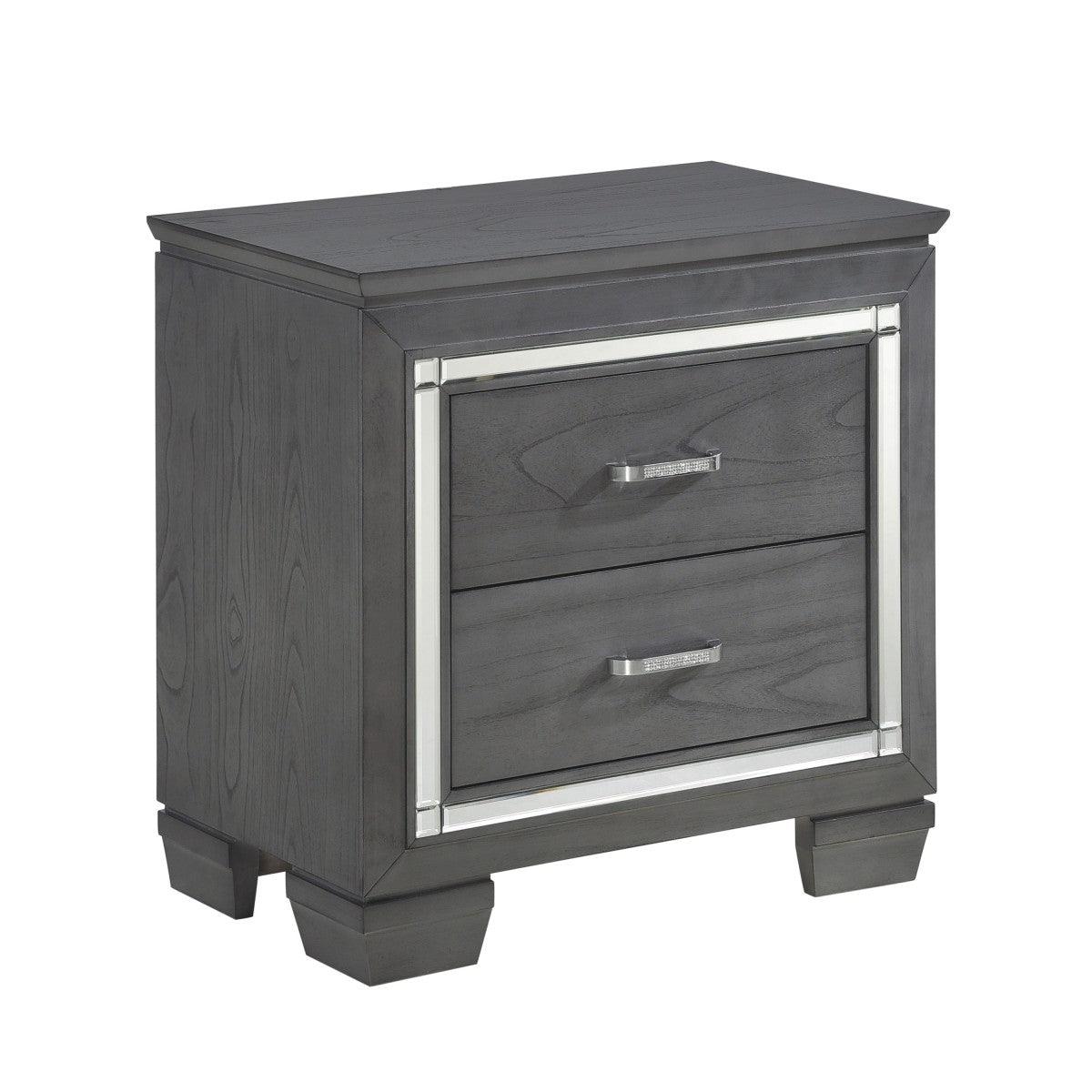 Allura 5 Piece Queen Bedroom Set In Grey 1916Gy - 1 - 9 | Homelegance | Home Elegance USA