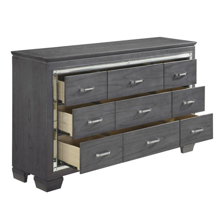 Allura 5 Piece Eastern King Bedroom Set In Grey 1916Kgy-1Ek-9 | Homelegance