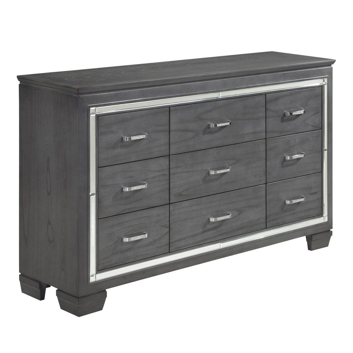 Allura 5 Piece Queen Bedroom Set In Grey 1916Gy - 1 - 5 | Homelegance | Home Elegance USA