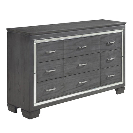 Allura 4 Piece Eastern King Bedroom Set In Grey 1916Kgy-1Ek-4 | Homelegance