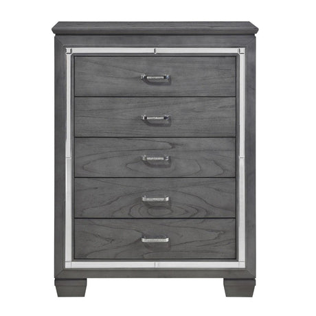 Allura 5 Piece Eastern King Bedroom Set In Grey 1916Kgy-1Ek-9 | Homelegance
