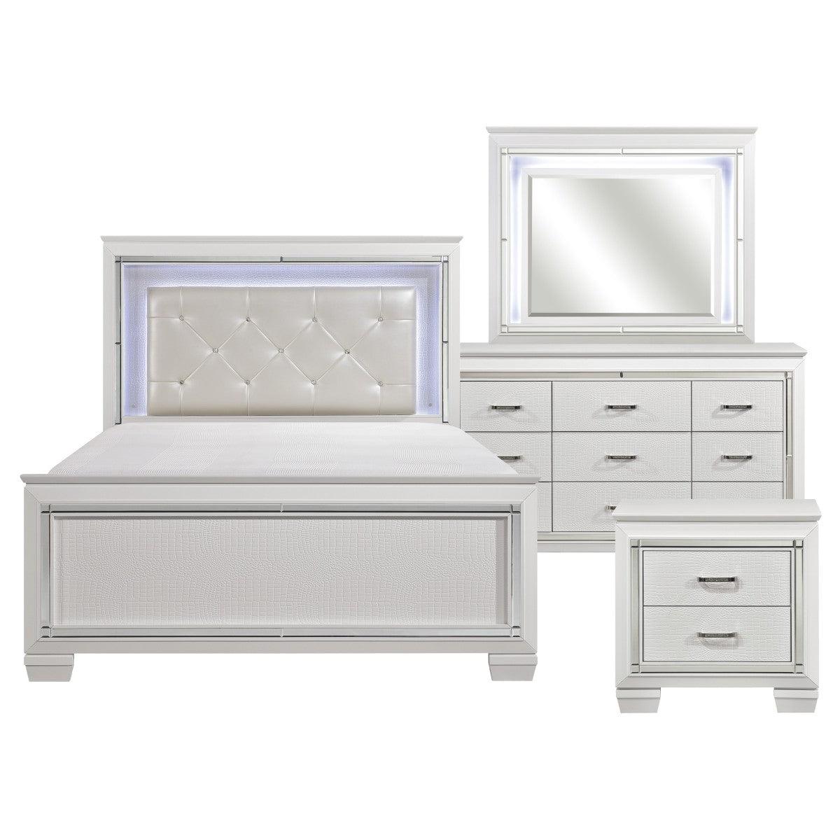 Allura Queen Bed In White 1916W - 1 | Homelegance | Home Elegance USA