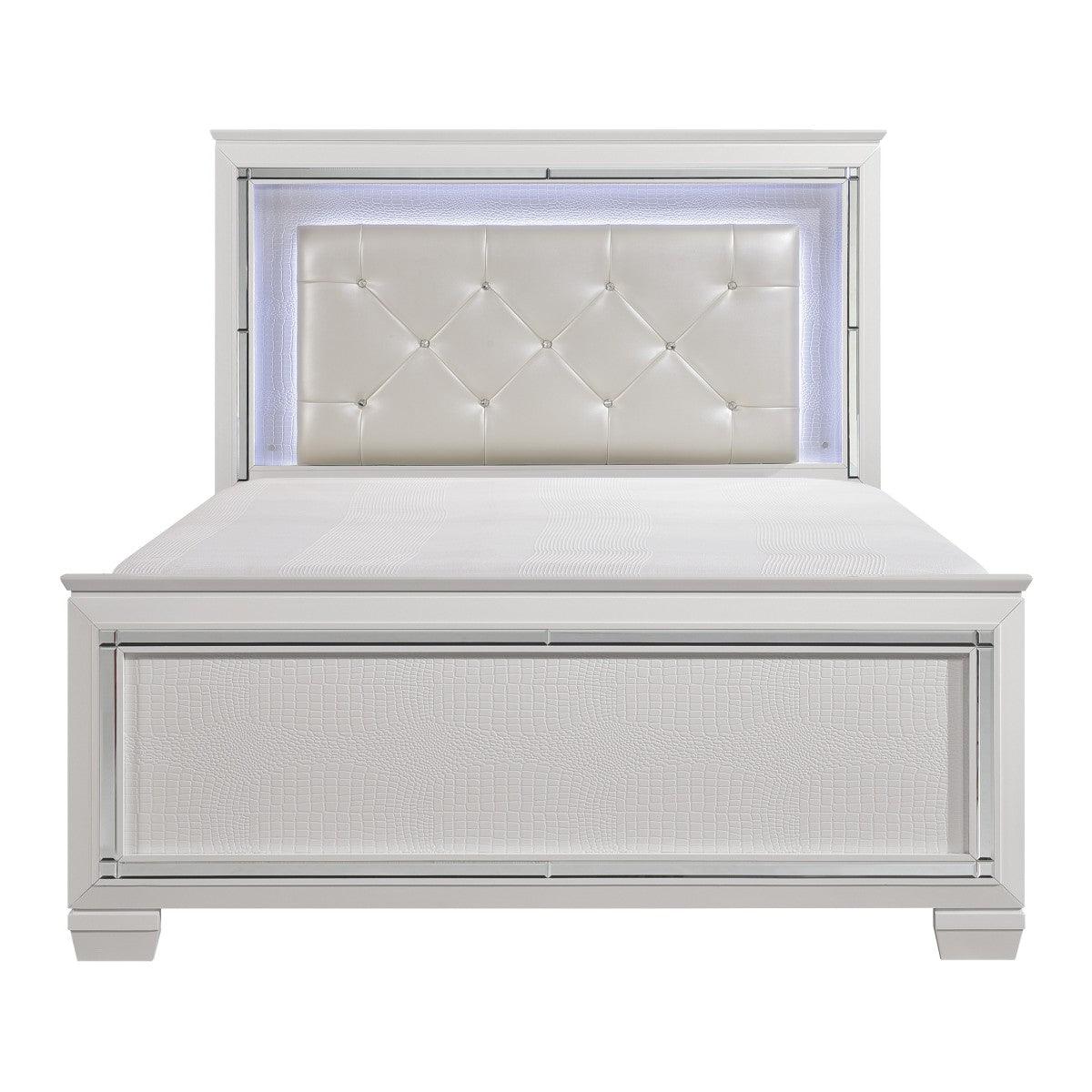 Allura 5 Piece Eastern King Bedroom Set In White 1916Kw - 1Ek - 9 | Homelegance | Home Elegance USA