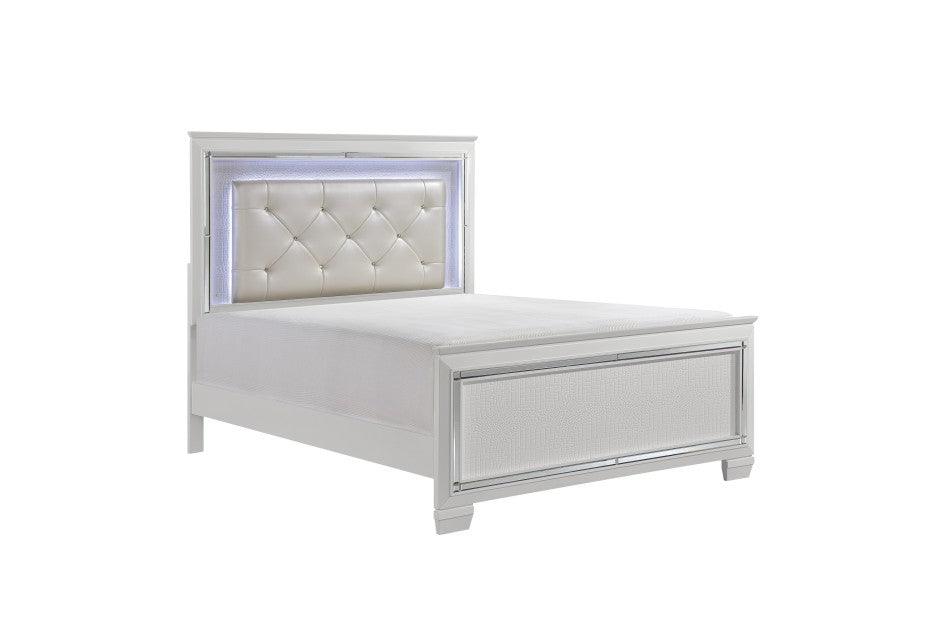 Allura 4 Piece White Queen Bedroom Set 1916 - 1 - 4W | Homelegance | Home Elegance USA