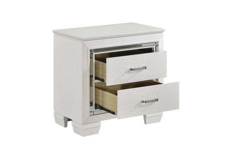 Allura 4 Piece White Queen Bedroom Set 1916-1-4W | Homelegance