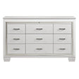 Allura Dresser 1916W-5 by Homelegance | White Finish with Faux Alligator Embossing