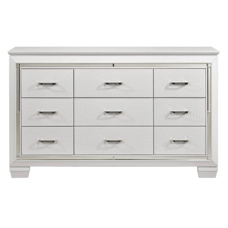 Allura 5 Piece Queen Bedroom Set In White 1916W-1-9 | Homelegance