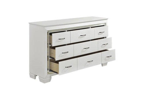 Allura 4 Piece White Queen Bedroom Set 1916-1-4W | Homelegance