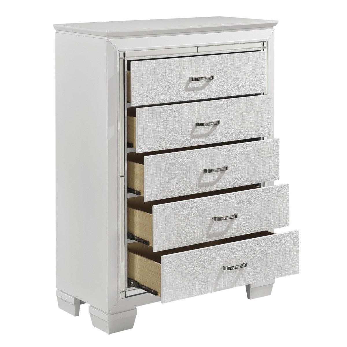 Allura 5 Piece Queen Bedroom Set In White - 1916W - 1 - 5 | Homelegance | Home Elegance USA